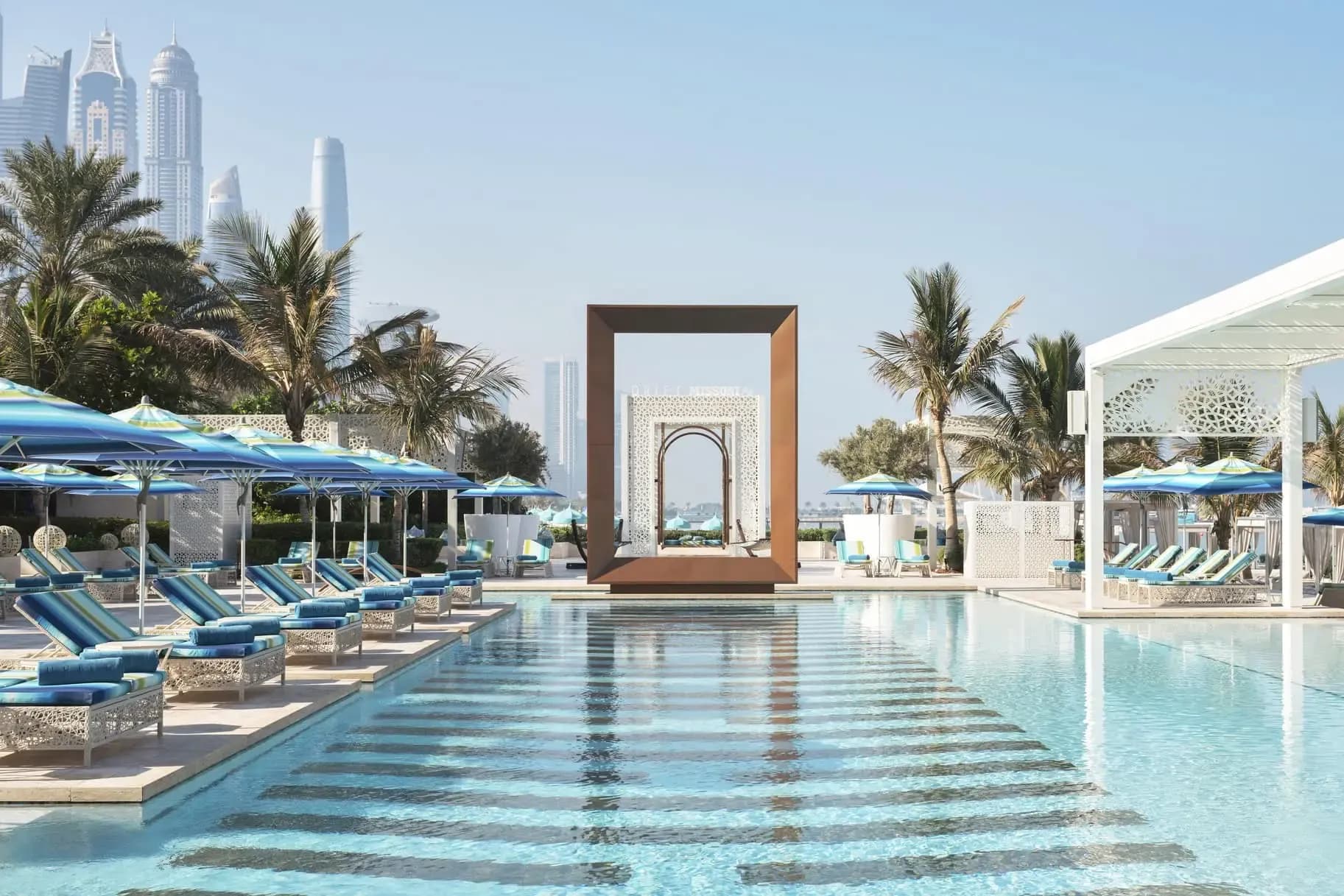 DRIFT Beach Dubai infinity pool with elegant luxury design