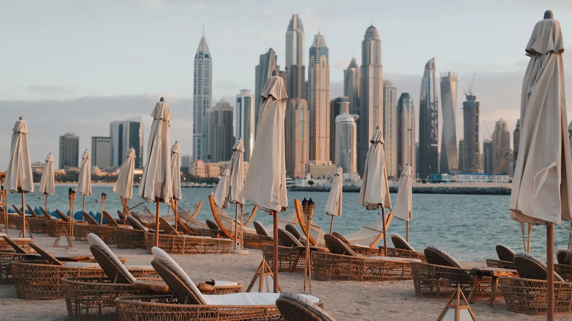 Koko Bay Dubai beach club inspired by Bali with tropical decor and relaxed atmosphere